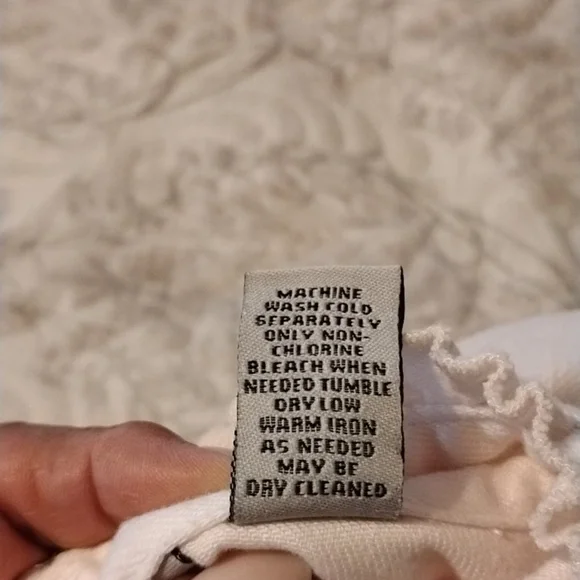 Chico's Woman's Pale Pink Ruffled Sleeves Jean Jacket, Size: 0 - Picture 5 of 9